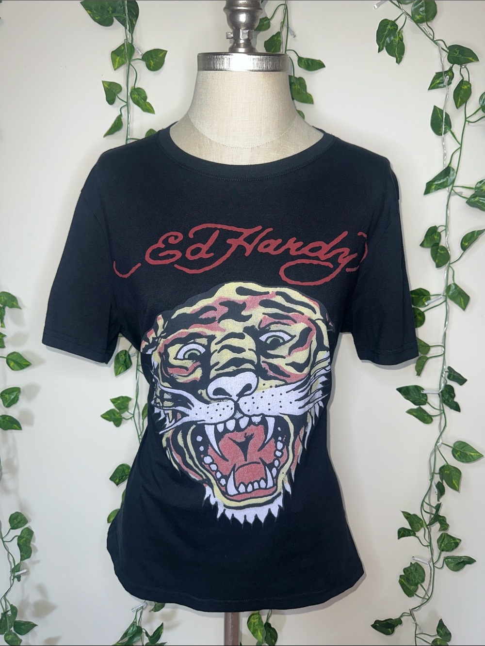 Ed Hardy Tiger Graphic Short Sleeve Tee